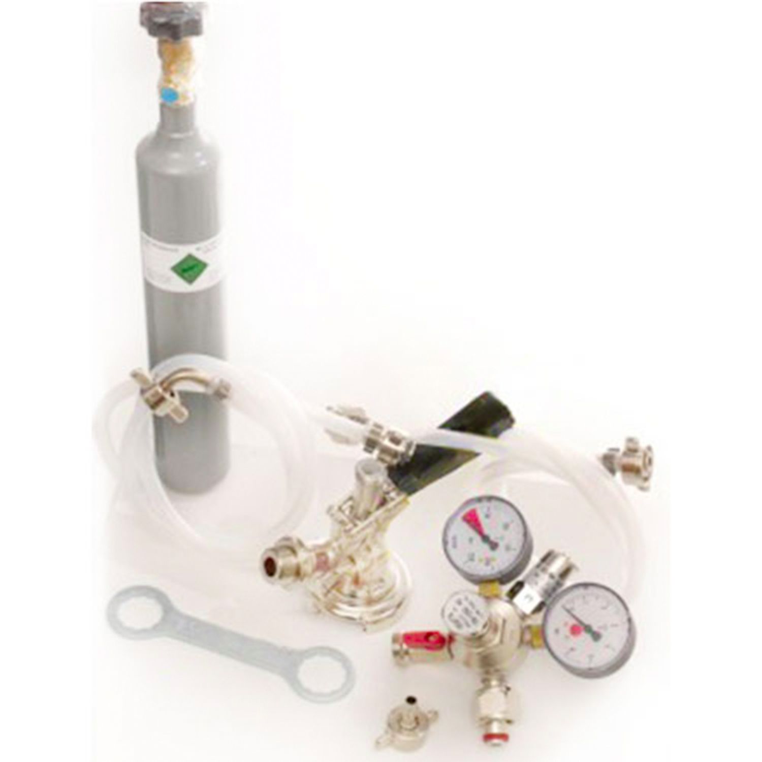 Zubehörpaket Pygmy mit Flach Fitting und 0,5 kg CO2 Flasche